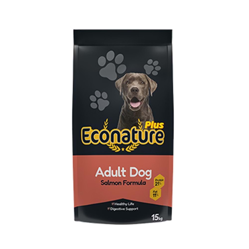 Econature Plus Somonlu Yetişkin Köpek Maması 15 Kg
