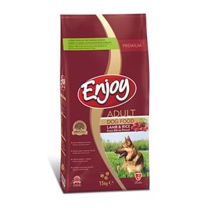 Enjoy Kuzulu ve Pirinçli Yetişkin Köpek Maması 15 Kg