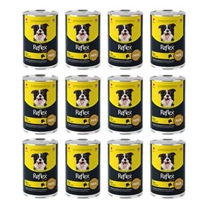 Reflex Plus Biftekli Konserve Köpek Maması 395 Gr x 12 Adet