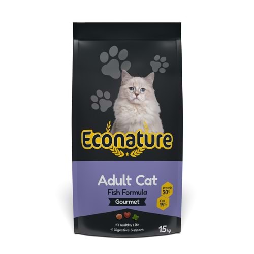 Econature Gurme Balıklı Yetişkin Kedi Maması 15 Kg